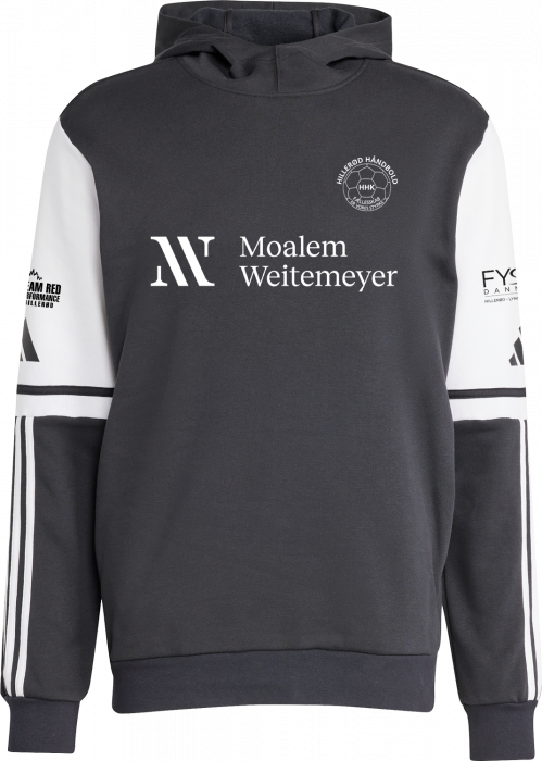 Adidas - Hillerød Håndbold Træner Hoodie - Czarny & biały